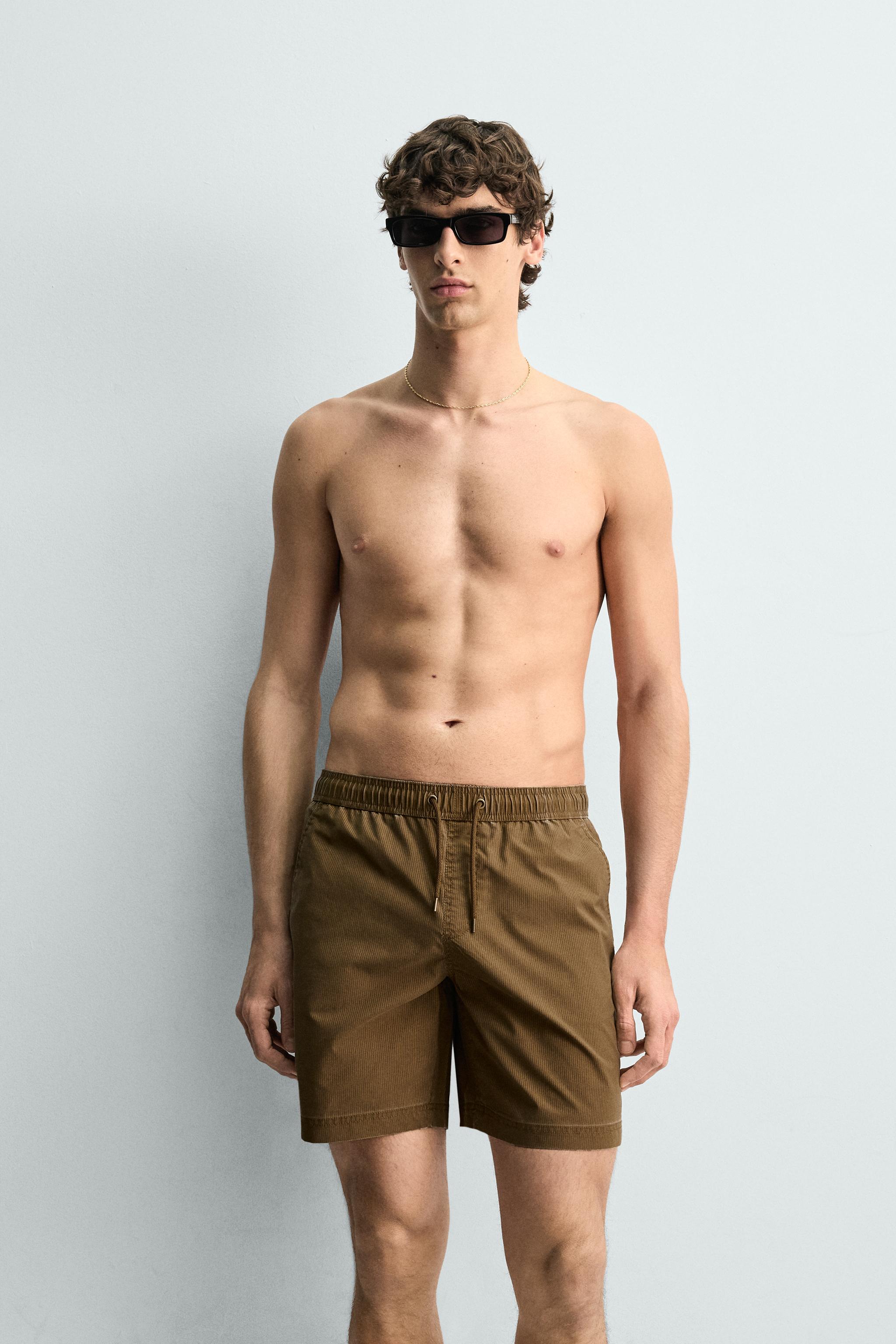MAILLOT DE BAIN LONG À RAYURES DÉLAVÉES